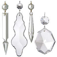 Traditional Clear Lamp Crystals & Lamp Pendalogues