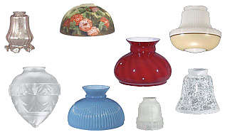 Replacement Glass Lamp Globes and Antique Style Glass Lamp Shades