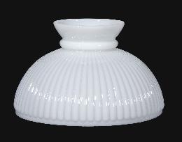 10" Opal Glass Student Shade, Ribbed