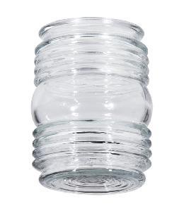 4 1/2" Clear Retro Utility-Type Glass Shade