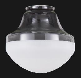 14" Special Half-Frost Industrial Style Pendant Shade, 6" fitter