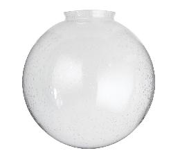 10" Dia. Clear Seeded Glass Pendant Lamp Shade, 4" lip fitter