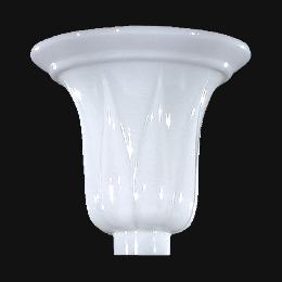 10 1/4" Opal Glass Tulip-Shape Torchiere Shade