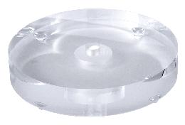 Clear, Round, Footed Acrylic Lamp Base
