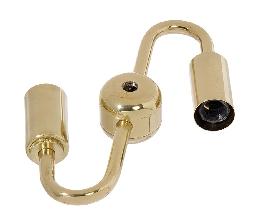 2-Light Wired, Lamp Cluster Body w/Candelabra (E12) Sockets, Brass Plated Finish