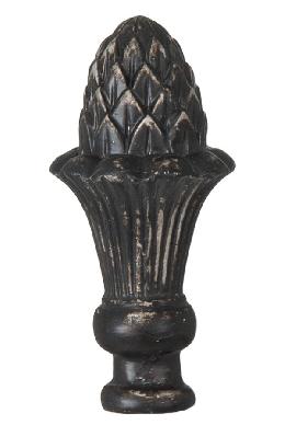 Pineapple Style Large Lamp Finial, Bronze Color