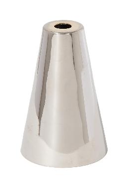 3-3/8" Tall Polished Nickel Finish Cone Shaped Socket Cup, 1/8IP Slip