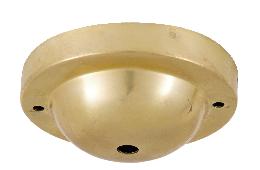 Unfinished, Spun Brass Deep Dome Shaped Ceiling Canopy  