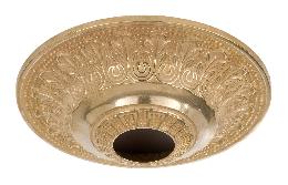 1-13/32" Center Slip Unfinished Die Cast Brass Ceiling Canopy with Classic Design