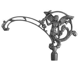 11 3/4" "Angel" Cast Iron Bridge Lamp Arm