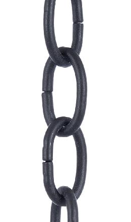 Satin Black 5 Gauge Straight Sided Oval Chain