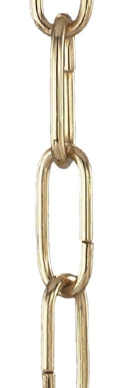 6 Gauge Brass Plated Heavy Duty Straight-Sided Chain
