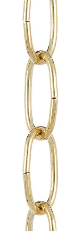 10 Gauge Brass Plated Steel Oval Chain