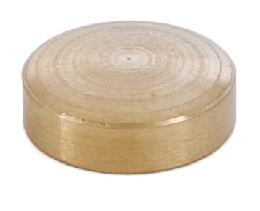1/4 Inch Thick Flat Brass Cap 1/8 Tap