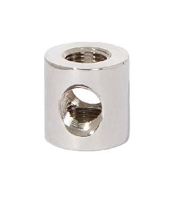 3/4" Long 4-Way Polished Nickel Finish Armback, 1/8F Top, Bottom and Sides
