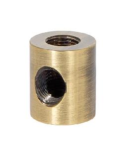 7/8" Long 3-Way Unfinished Brass Armback, 1/8F Top and Bottom, 1/4F Side