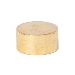 3/8" Tall Unfinished Brass Modern Cap, Choice of Tap 