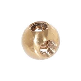 7/8" Dia. Unfinished Brass 4-Way Ball Armback, Tapped 1/8F, 90 Degree