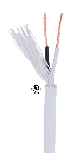 White PVC 2-wire Medium Duty SVT Spooled Lamp Cord