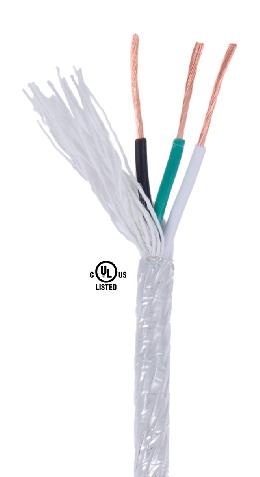 Clear PVC 3-wire Medium Duty Spooled Lamp Cord