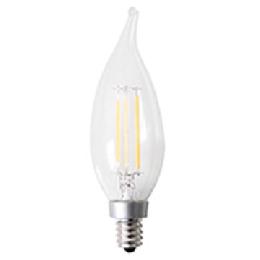 CA10 LED Candelabra E19 Light Bulb with Clear Glass