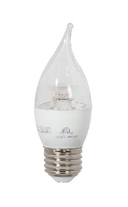 Clear 60W Equivalent E26 LED Dimmable CA14 Bulb
