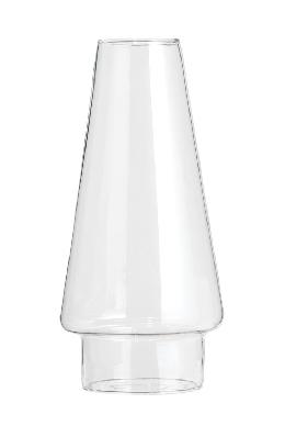 3" Fitter Modern Clear Glass Chimney, 8-1/2" Tall 
