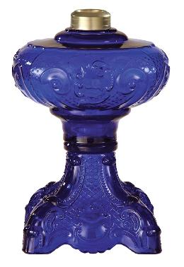 Cobalt Blue "Princess Feather" Oil Lamp Font