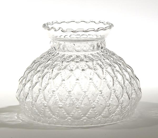 7 Diamond Quilted Clear Glass Shade 00661 Bandp Lamp Supply 