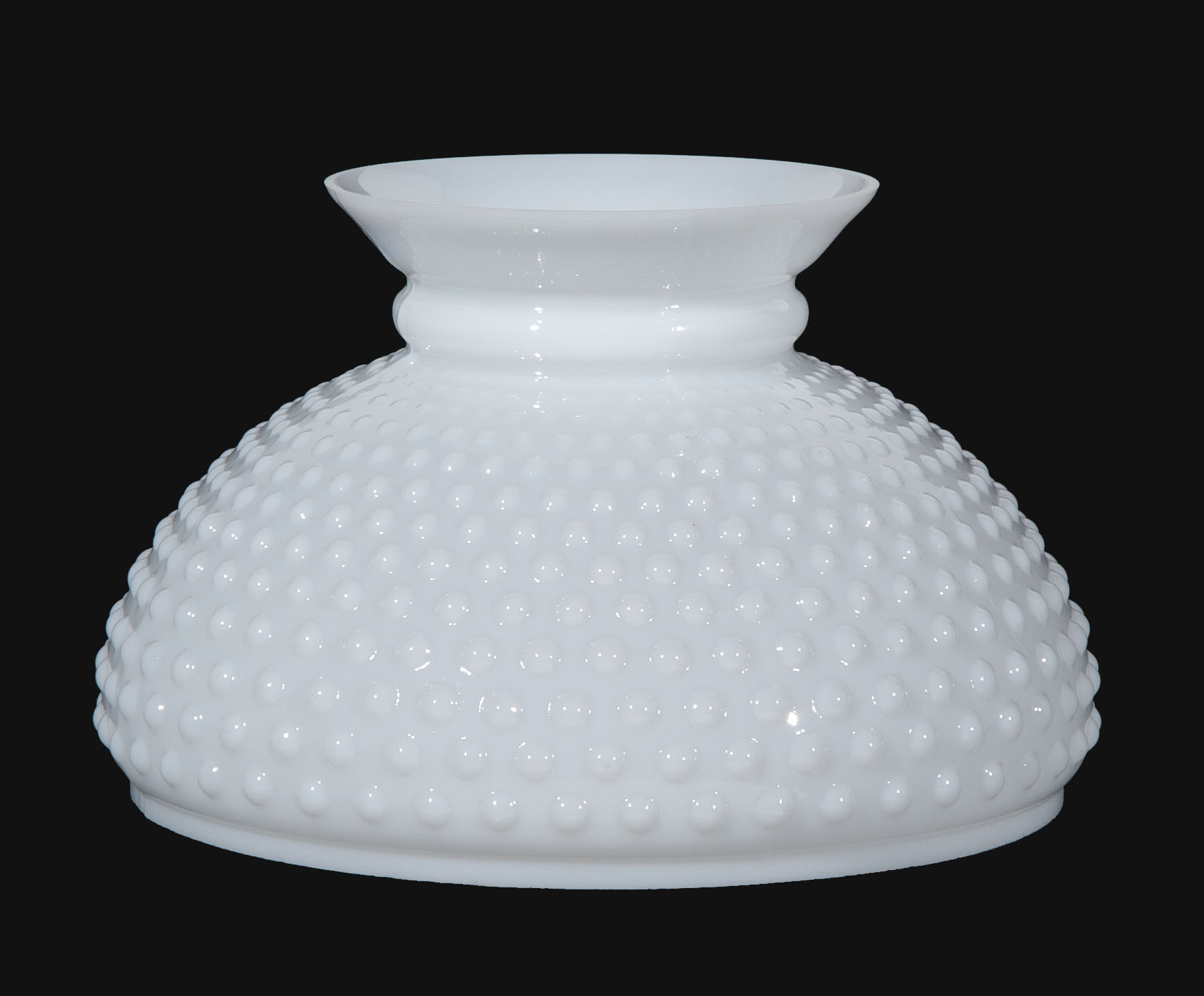 Milk glass hobnail lamp shade