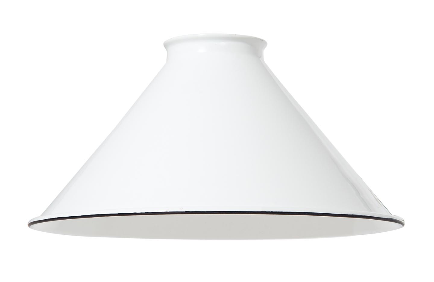 8 Dia., Cone-Shape Metal Lamp Shade with 2-1/4 fitter, White