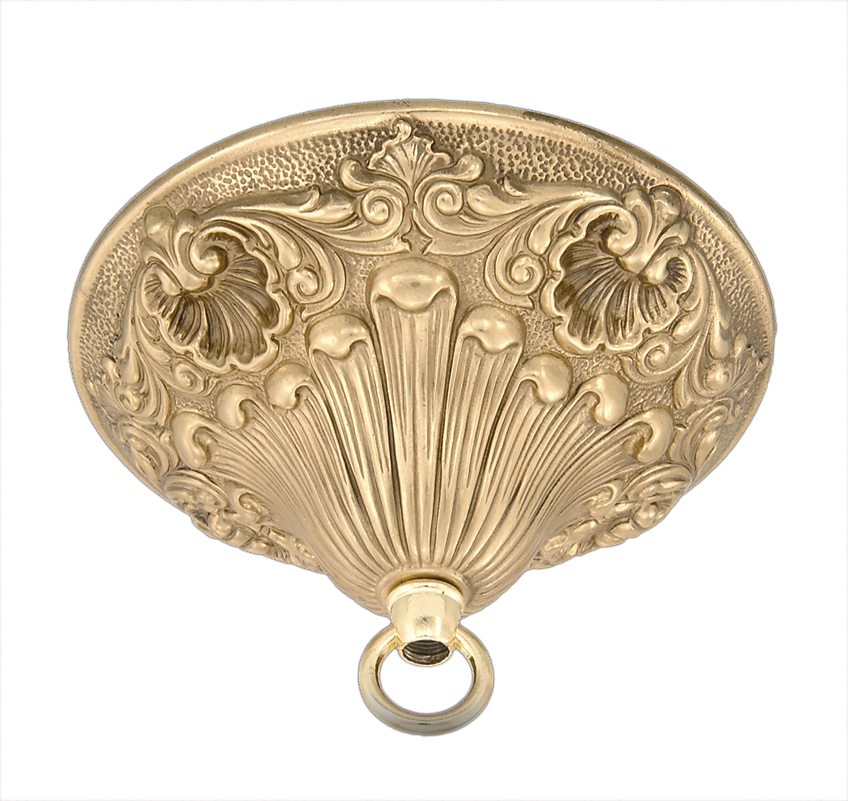 B P Lamp Victorian Style Brass Canopy 5 1 2 Dia Polished Lacq