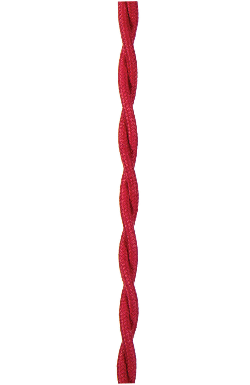 Red Cotton Twisted Pair Lamp Spool Cord 46669 | B&P Lamp Supply